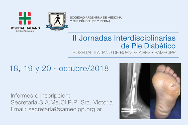 II Jornadas Interdisciplinarias de Pie Diabético Hospital Italiano de Buenos Aires - SAMeCiPP