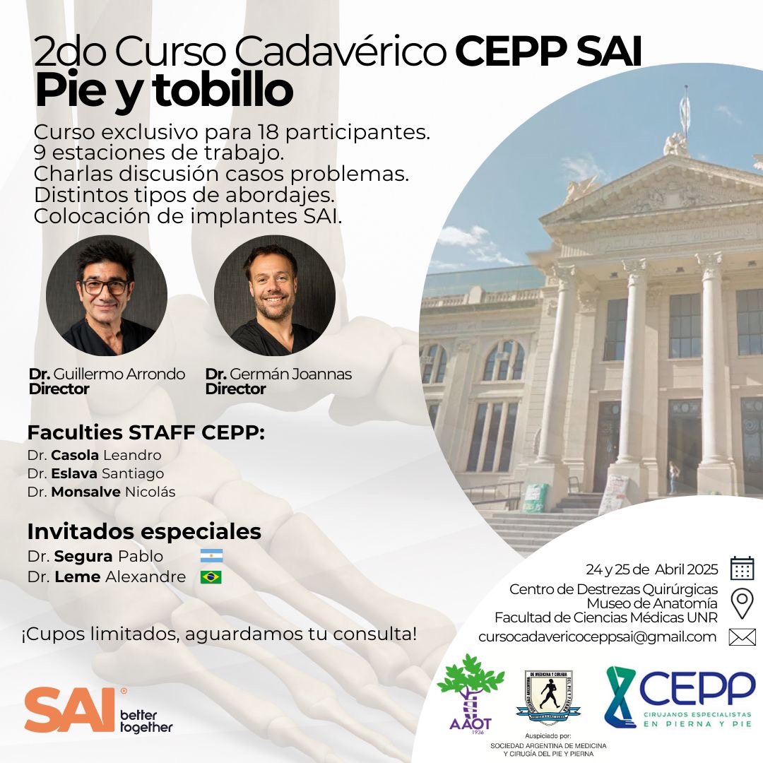 2do Curso Cadaverico CEPP-SAI Pie y Tobillo